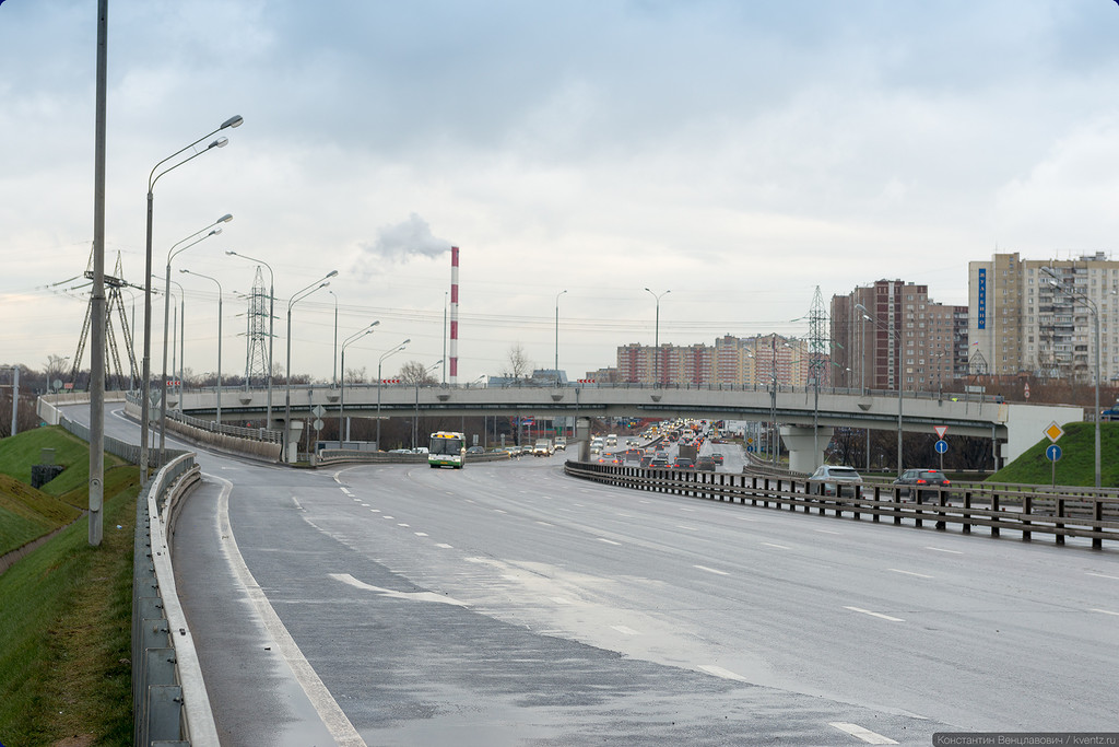 Реконструкция развязки началась 5 января 2015 года